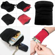 1PC Wrist Wallet Pouch Band Fleece Zipper Gym Cycling Sport Wallet Hiking travel  Accessiories for running camping backpack