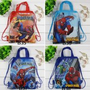 1Pc Spider-Man Drawstring Bag Mario School Backpack for Boys Superhero School bag Kids Cartoon Book bag