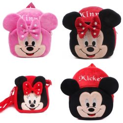 Cute baby plush backpack cartoon Mickey Minnie children's mini school bag for kindergarten girl boys student schoolbag shouldbag