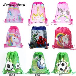 Fashion Unicorn Drawstring Bag for Girls Kids Backpack for Boys School Bags Cute Cartoon Drawstring Bags Travel Storage Package