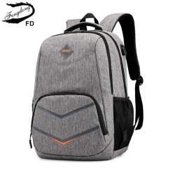 FengDong high school bags for teenage boys travel backpack boy laptop bag 15.6 kids school bag boy schoolbag backpack usb charge