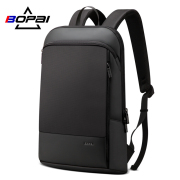 BOPAI Slim Laptop Backpack Men 15.6 inch Office Work Men Backpack Business Bag Unisex Black Ultralight Backpack Thin Back Pack