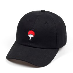 100% Cotton Japanese Anime Dad Hat Uchiha Family Logo Embroidery Baseball Caps Black Snapback Hat Hip Hop for Women Men