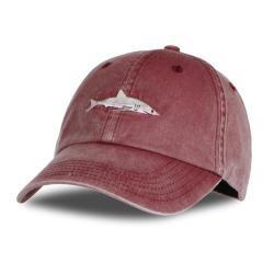 MISSKY Women Men Baseball Cap Solid Color Fashion Cartoon Shark Embroidery Sports Hat Adjustable Summer Sun Protection Unisex