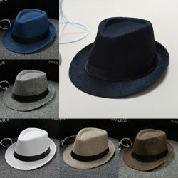 New Classic Mens Women Straw Fedora Hat Wide Brim Panama Hat Summer Hat Mens or Ladies Crushable Fedora Hat