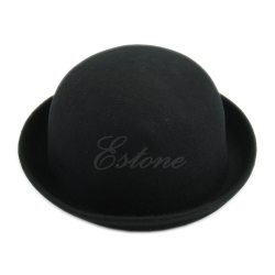 Vintage Vogue Ladies Women Men Unisex Vintage Wool Bowler Derby Hat Cap
