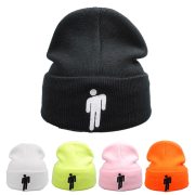 Billie Eilish Beanies Hats for Men Casual Knitted Winter Hat Women Solid Hip-hop Skullies Bonnet Unisex Cap 18 Colors