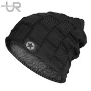 New Unisex Fleece Lined Beanie Hat Knit Wool Warm Winter Hat Thick Soft Stretch Hat For Men And Women Fashion Skullies & Beanie