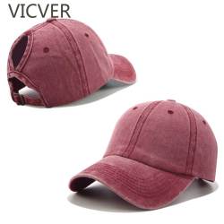 2019 Ponytail Baseball Cap Messy Bun Hats For Women Washed Cotton Snapback Caps Casual Summer Sun Visor Female Outdoor Sport Hat