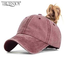 TRUENJOY 2019 Women's Ponytail Baseball Cap Fashion Snapback Summer Wash Hats Casual Sport Caps Drop Shipping bone gorras