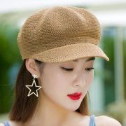 2019 New Female Summer Hats Wild Round Neck Fashion Comfortable Breathable Travel Sunshade Mesh Hat Beret Elegant