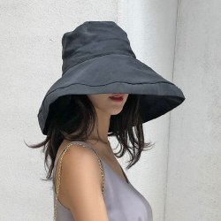 Spring Summer Women Hat Flat Linen Bucket Hat For Women Travel Sun Hat Japanese Foldable Solid Color Female Simple Fisherman Hat