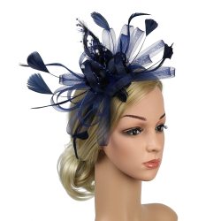 Banquet Fedoras Fascinator Headband Women Derby Day Party Hat Bridal Hair Accessory Wedding Cocktail Gift Feather Mesh Bowknot