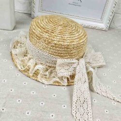 Summer straw Fedoras fashion outdoor beach big hats lace bow caps and literary personality of the student cap free shipping sale