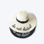 2018 Letter Embroidery Cap Big Brim Ladies Summer Straw Hat Youth Hats For Women Shade sun hats Beach hat Free Delivery