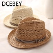 DCEBEY Handmade Weave Summer Hat For Women 2019 New Sweet Retro Sun Hat for ladies Straw Hats Kid Panama Beach Hat Jazz Caps