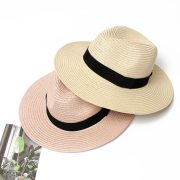 Summer Hat Women Panama Straw Hat Fedora Beach Vacation Wide Brim Visor Casual Summer Sun Hats for Women Sombrero 2019