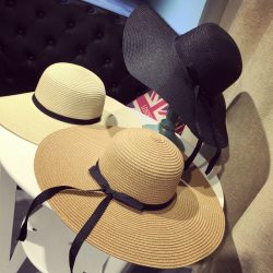 Summer Wide Big Brim  floppy Straw Hats Sun Hats For Women  UV Protection Panama Beach Hats Ladies bow  hat chapeau femme ete