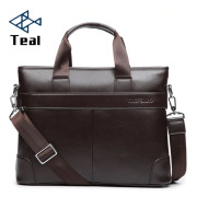 2019 Men's Business Black Casual Bag pu leather Briefcase men's Tote bags Brown High quality male Business large capacity