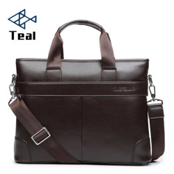 2019 Men's Business Black Casual Bag pu leather Briefcase men's Tote bags Brown High quality male Business large capacity