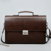 BERAGHINI Business Man Bag Theftproof Lock PU Leather Briefcase For Man Solid Bank OL Mens Briefcase Bag Dress Man Handbag