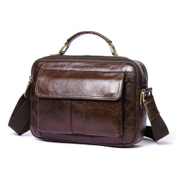 Brand Handbag Men's 100% Genuine Cowhide Leather Shoulder Bag Quality Men Messenger Bags Crossbody For Men Briefcase Bags