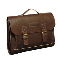 Crazy Horse PU Leather Men Briefcase Famous Brand Men's Messenger Bag Male Laptop Bag Business Fashion Shoulder Bags Travel Bag