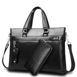Promotions 2019 New Fashion Bag Men Briefcase PU Leather Men Bags Business Brand Male Briefcases Handbags Wholesale High Quality