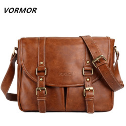 VORMOR Brand Leather Men Bag Casual Business Leather Mens Messenger Bag Fashion Men's Crossbody Bag bolsas male