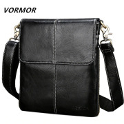 VORMOR Leather Men Bag Fashion Leather Crossbody Bag Shoulder Men Messenger Bags Small Casual Designer Handbags Man Bags