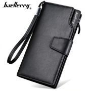 2019 Card Holder Men Wallets Business PU Leather Long Design Quality Fashion Casual Men Purse Zipper Multi-function Wallets