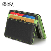 CUIKCA Korean Version Unisex Magic Wallet Money Clips Women Men Wallet Purse Carteira Slim Leather Wallet ID Credit Card Cases
