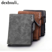 Matte Wallet Men Soft Leather wallet with removable card slots multifunction men wallet purse male clutch top quality