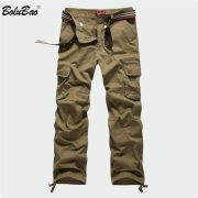 BOLUBAO New Men Cargo Pants Men Multi Pockets Pants Military Camouflage Track Pants Trousers Mens Elastic Waist Pant