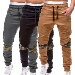 HEFLASHOR Thin Summer Men Camouflage Casual Pants Patchwork Sweatpants Male Cargo Pants Multi-pocket Sportwear Mens Joggers
