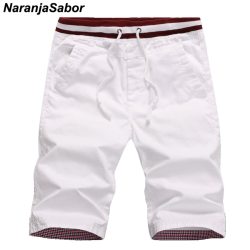 NaranjaSabor Men's Summer Shorts New Homme Beach Slim Fit Shorts Male Drawstring Pocket Elastic Joggers Men Short Trousers 4XL