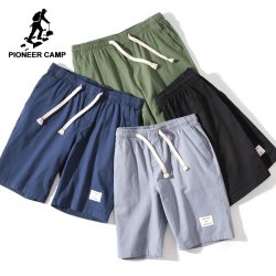 Pioneer Camp solid casual shorts men brand-clothing simple summer cotton shorts male quality stretch bermuda short ADK803145