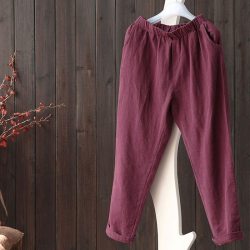Female Cotton And Linen Pants  Summer And Autumn New Loose Casual Pants Women Long Pants Fashion Harem Pant