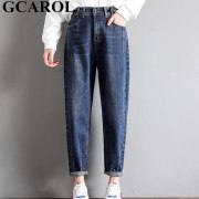 GCAROL New Collection Women Pencil Denim Pants High Waisted High Street Boyfriend Style Jeans In 3 Colors Plus Size 26-32
