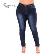 High Waist Jeans Femme Women 5XL 6XL 7XL  Plus Size Leggings Blue Denim Skinny Jeans Pencil Pants Stretch Bodycon Slim Trousers