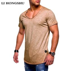 2018 New Arrived Deep V neck short sleeve men t shirt Slim Fit t-shirt men Skinny casual summer tshirt camisetas hombre