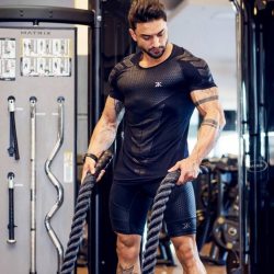 2018 Summer New mens gyms T shirt Crossfit Fitness Bodybuilding Fashion Male Short cotton clothing Brand Tee Tops