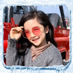 High Quality Children Sunglasses Uv400 Eyewear Polarized Girls Red Glasses Brand Designer Cute Vintage Shades Fashion Kids Retro
