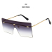 Unisex Fashion 2019 Oversized Square Rimless Sunglasses Women Brand Designer Flat top Big  Sun Glasses Travel Gradient UV400
