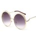 Luxury Vintage Round Big Oversized Lens Mirror Brand Designer Pink Sunglasses Lady Cool Retro UV400 Women Sun Glasses Unisex