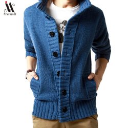 2019New Thick New Fashion Brand Sweater For Mens Cardigan Slim Fit Jumpers Knitwear Warm Autumn Korean Style Casual Clothing Men