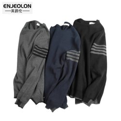 Enjeolon Winter Knitting Pullover Sweaters Men Cotton Sweater For Men Fashion O neck Sweater Male Casual Pullover Sweater MY3222