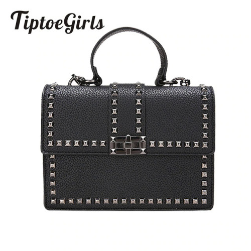 2018 Brand Women Bags Luxury Handbags Women Messenger Bags Cover Rivet Bag Girls Fashion Shoulder Bag Ladies PU Leather Handbags