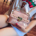 2018 Summer Fashion New Handbag High quality PVC Transparent Women bag Sweet Printed Letter Square Phone bag Chain Shoulder bag