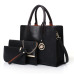 2019 New Women Bags Set 3 Pcs Leather Handbag Women Large Tote Bags Ladies Shoulder Bag Handbag+Messenger Bag+Purse Sac a Main